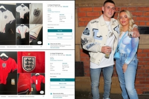 太阳报：福登女友在二试旖台销售英格兰世界杯球衣，标价70英镑