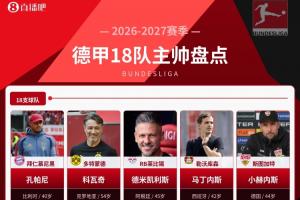德甲18队主帅盘点：新赛季谁能撼动孔帕尼和拜仁的统治？