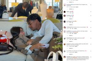 沉迷！亚马尔将女友压在沙发上，社媒评论对方：多么绝美的女人…